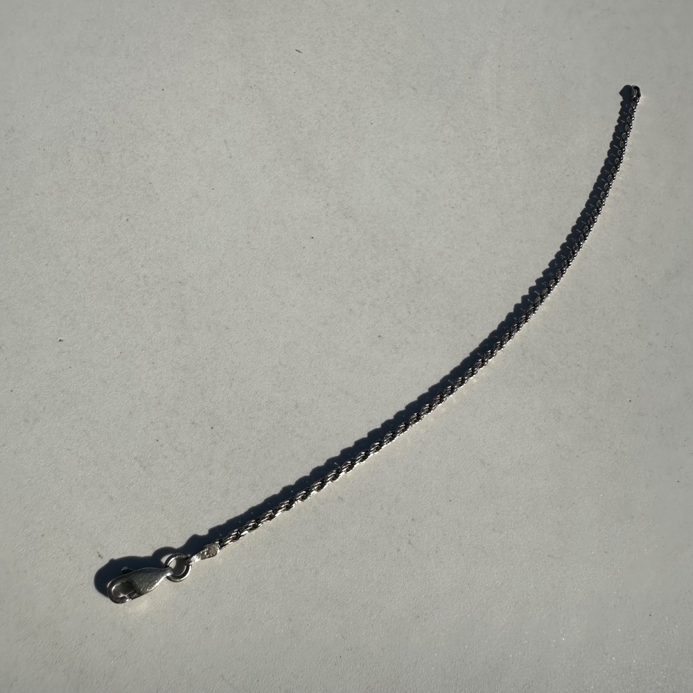 Sterling Silver Rope Chain Bracelet 925 Clasp‎